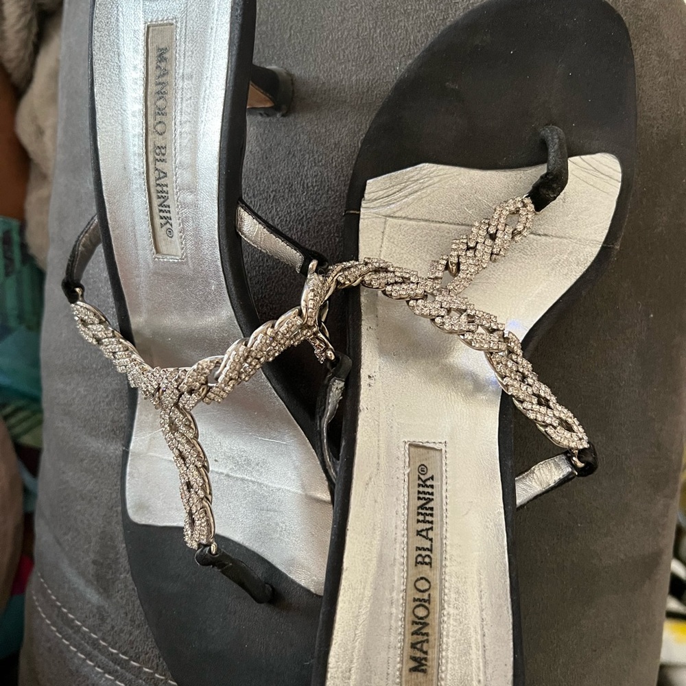 Manolo Blahnik dress sandal shoes womens 8.5